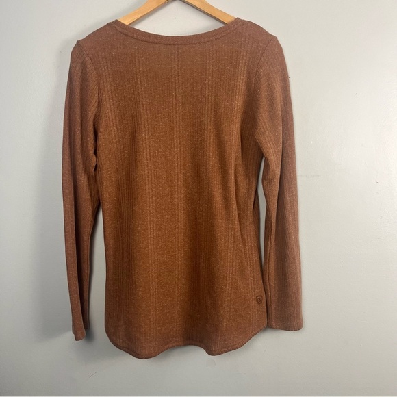 Kuhl outdoors tan brown linen blend long sleeve top size small - Picture 7 of 8